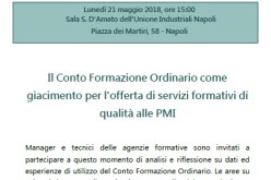 Seminario con il Presidente di Fondimpresa, Bruno Scuotto,  sul Conto Formazione Ordinario