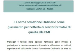 Seminario con il Presidente di Fondimpresa, Bruno Scuotto,  sul Conto Formazione Ordinario